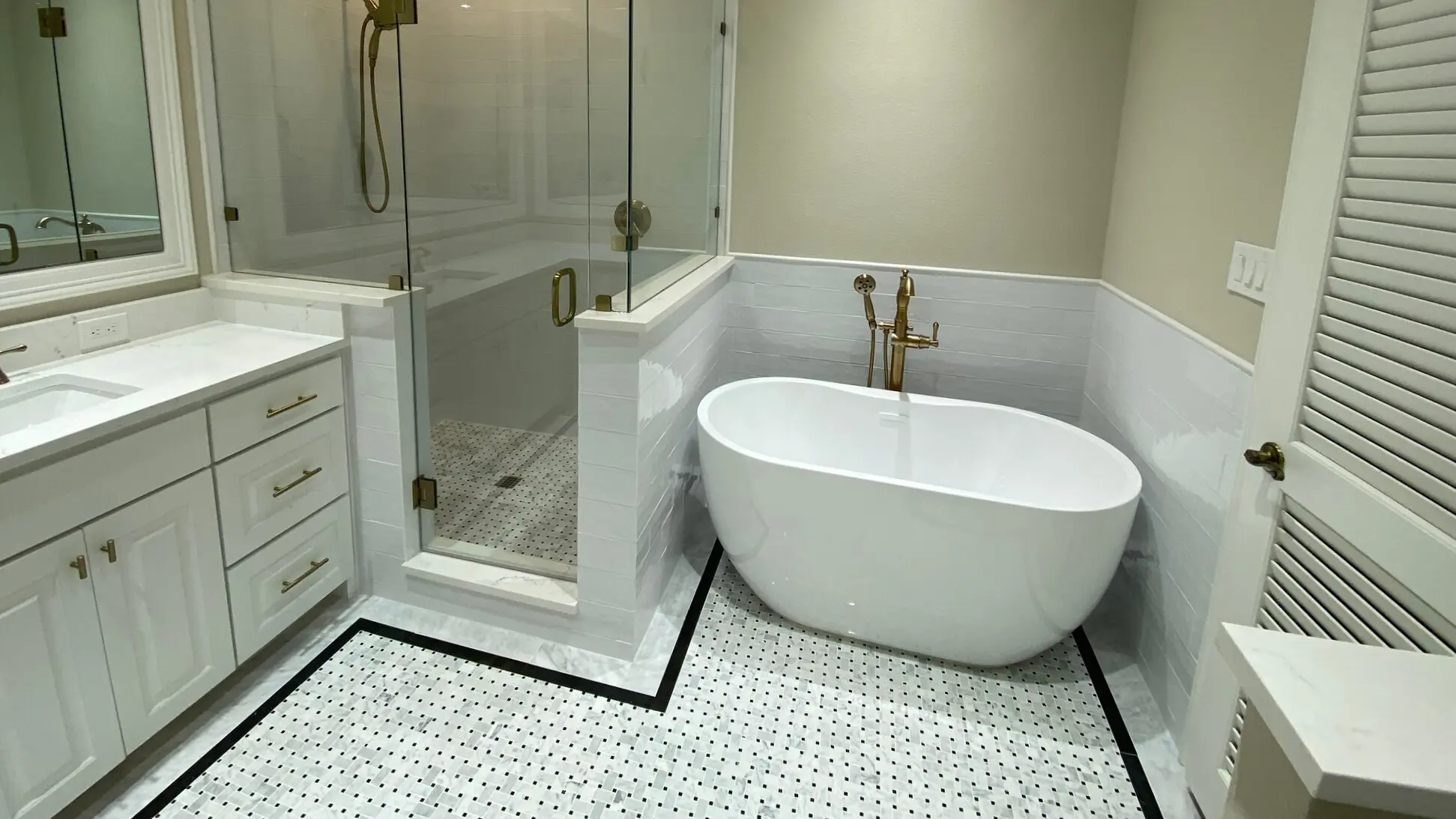 This image shows the bathroom remodeling Richardson TX transformation in Texas.