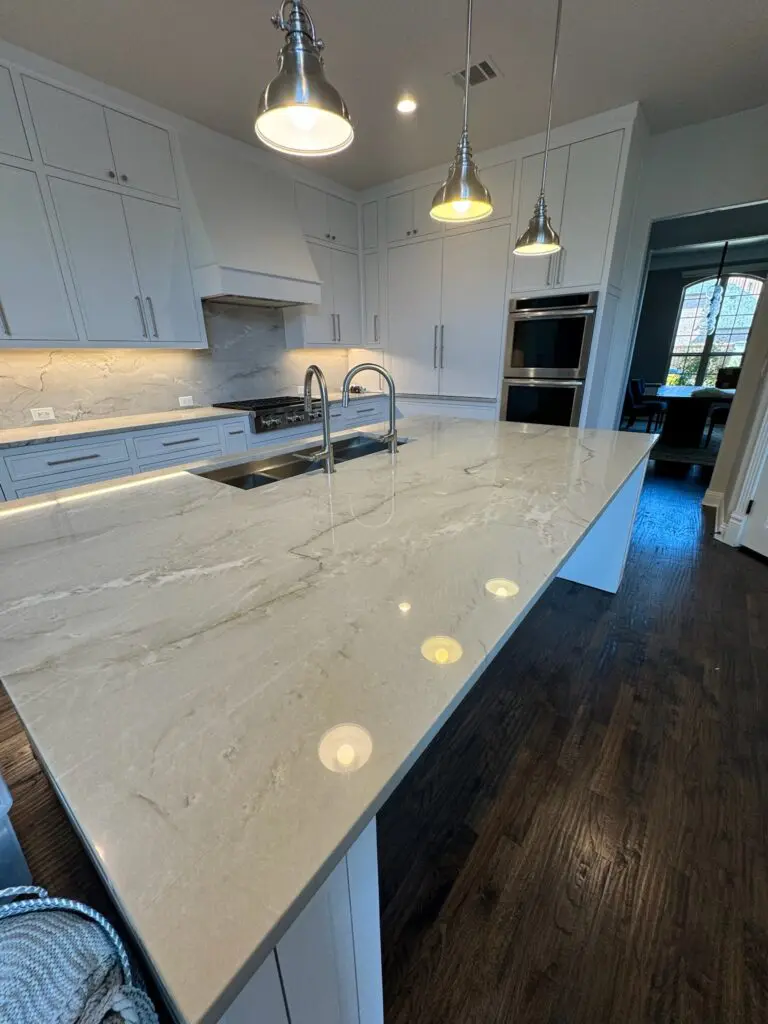 This image shows the unique and luxury kitchen design in Plano, TX.
