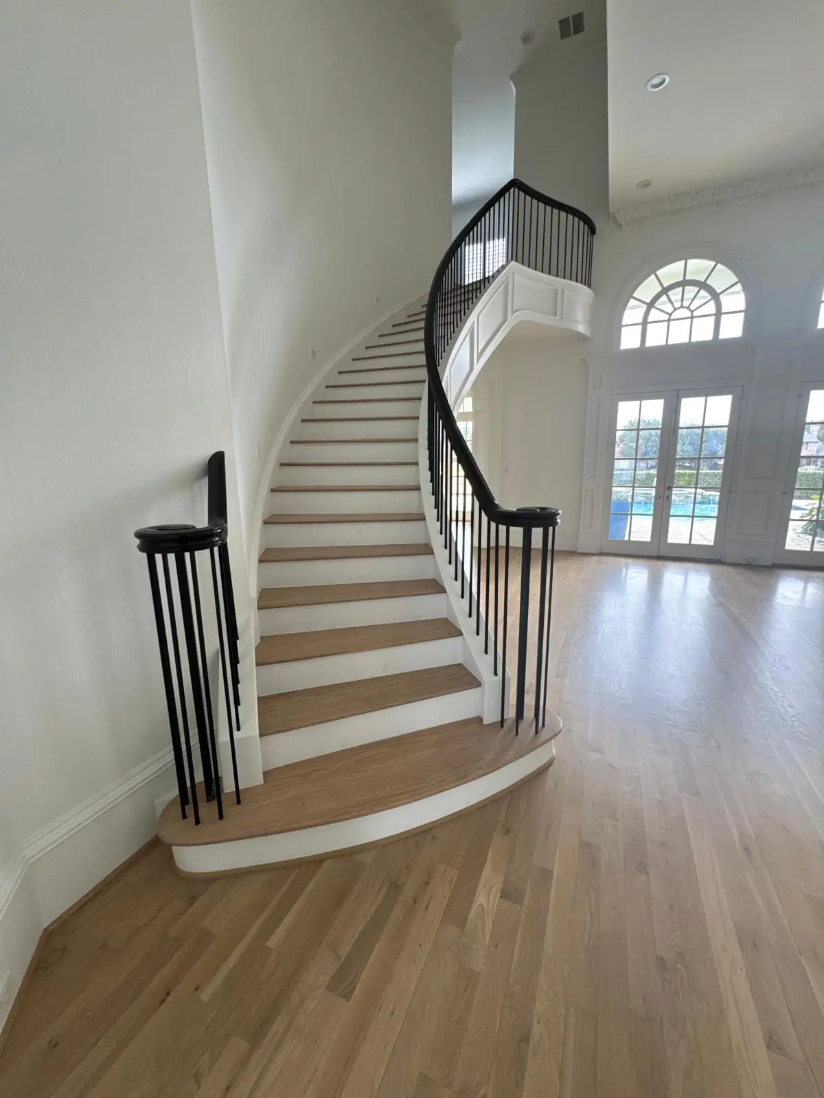 staircase remodeling and modern iron railing