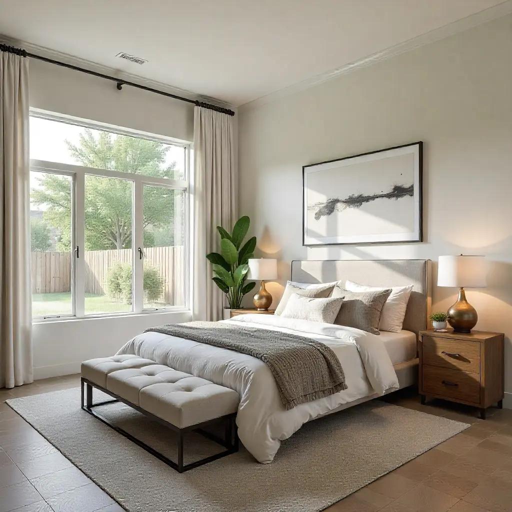 This image shows the room additions by a contractor with large windows in a North Dallas home.