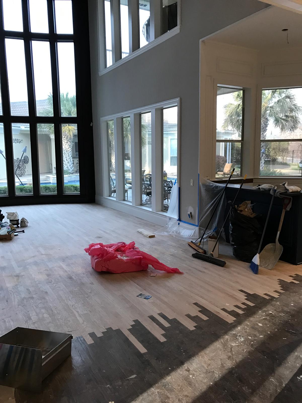 before picture -hardwood floors add on