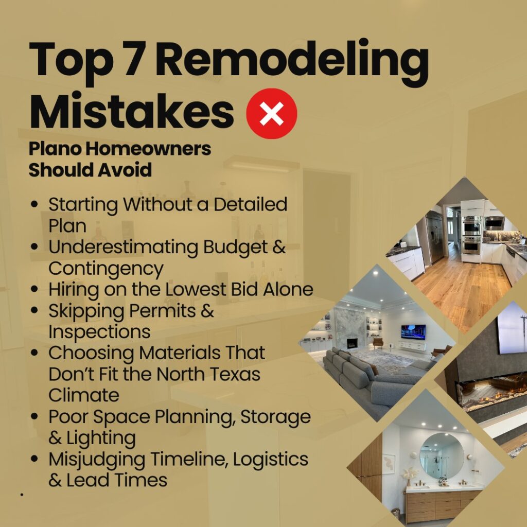 This image shows the details about remodeling mistakes to avoid.