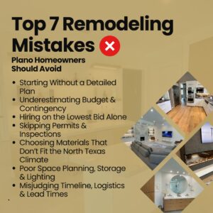 This image shows the details about remodeling mistakes to avoid.