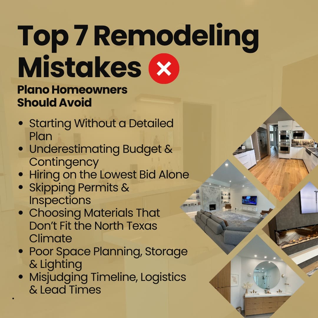 This image shows the details about remodeling mistakes to avoid.