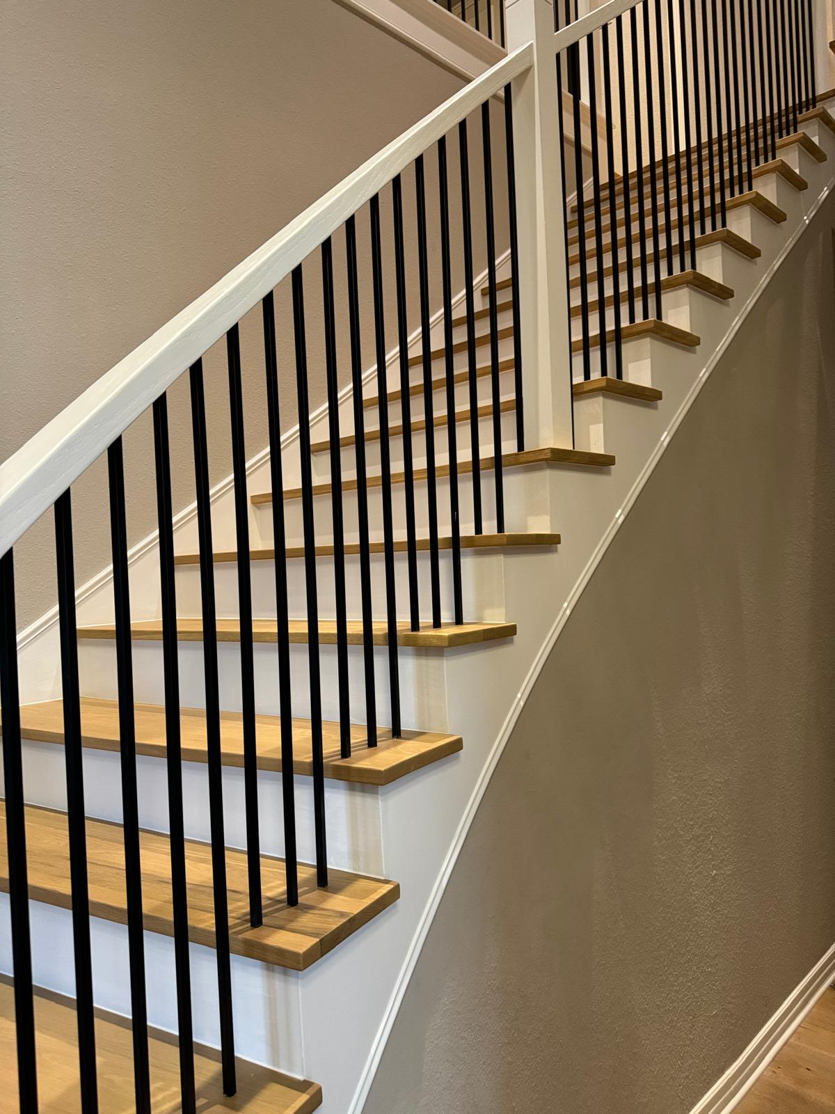 staircase remodeling and modern iron railing 1