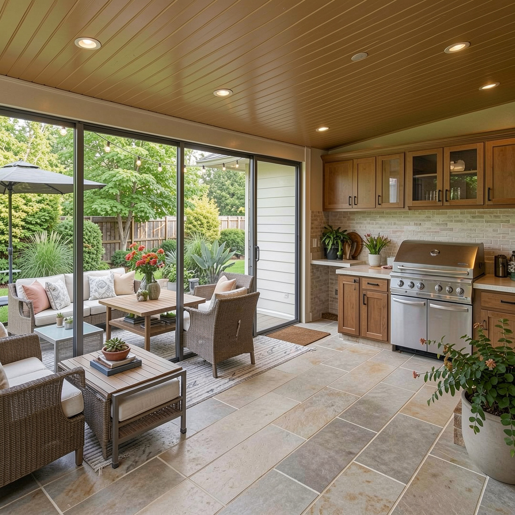 This image shows the beautiful home additions completed project by Home Platinum Services.